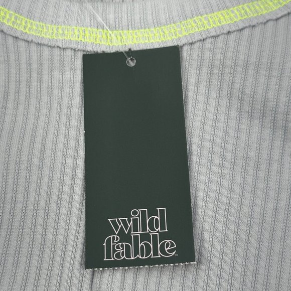 2 Piece Wild Fable Women's Med Black Crop Sweater And Light Blue Ribbed T-Shirt - Picture 14 of 16